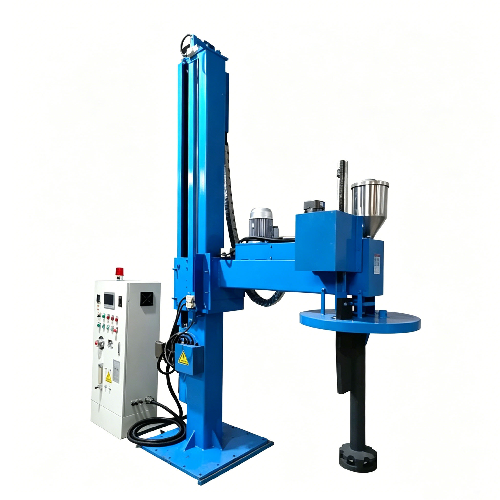 Rotary degassing machine for molten aluminum purification with graphite rotor