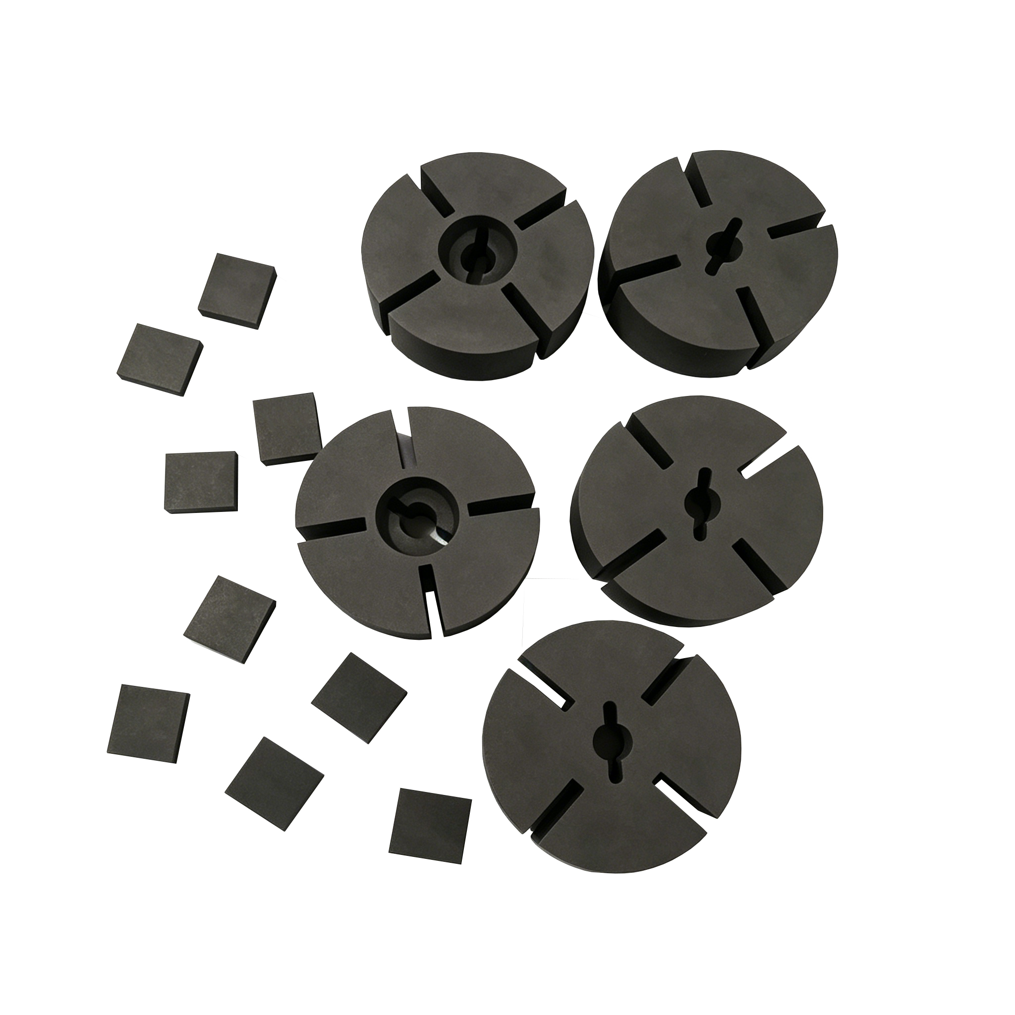 Various sizes of graphite impellers for different aluminum melt capacities