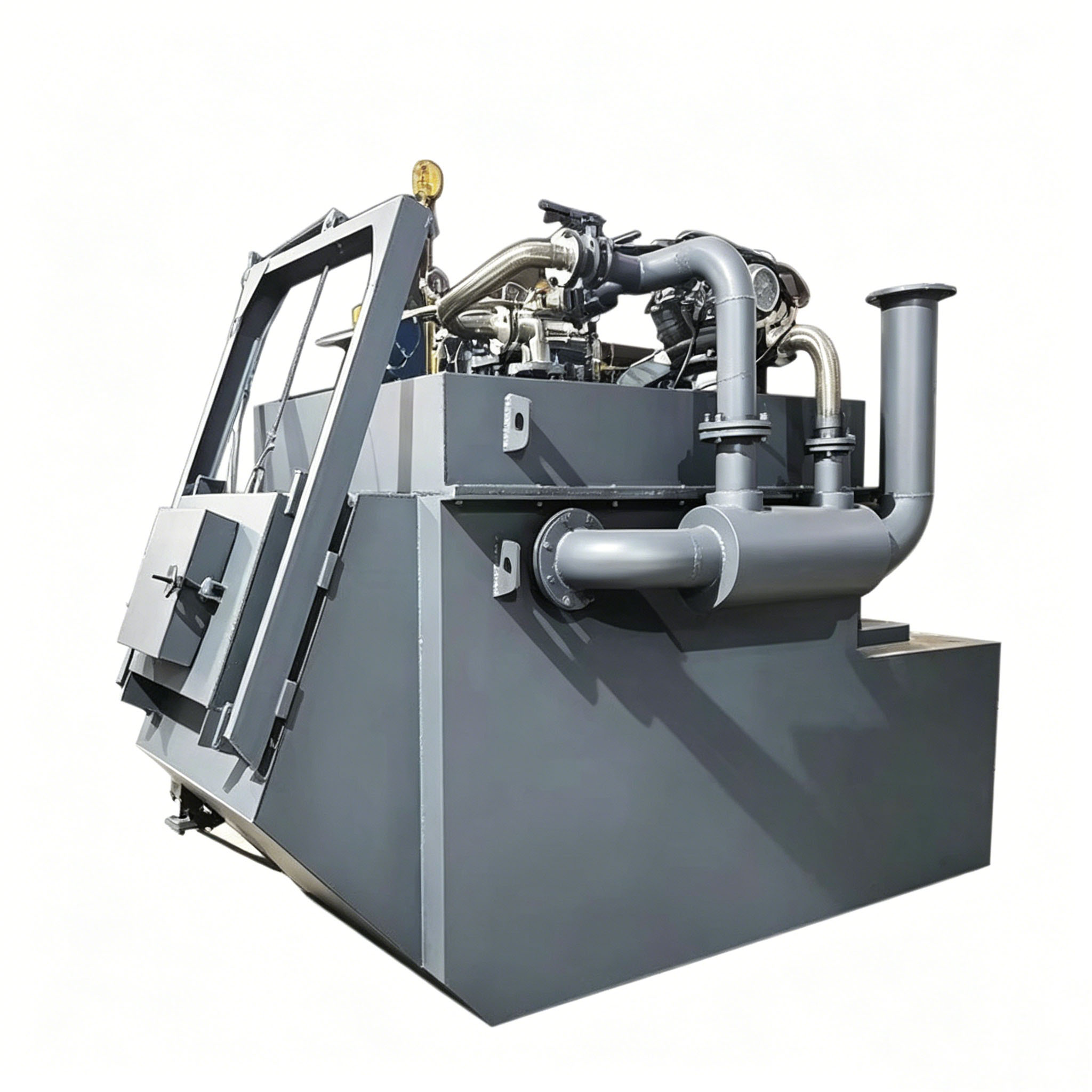 Industrial biomass-fired smelting furnace for recycled aluminum melting