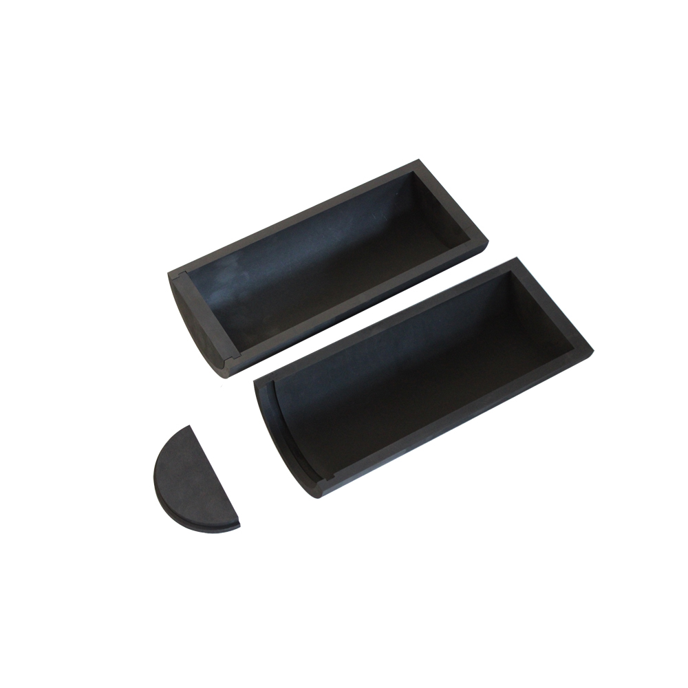 Round graphite boat semicircular graphite sintering boat for vacuum furnace high temperature material carrying