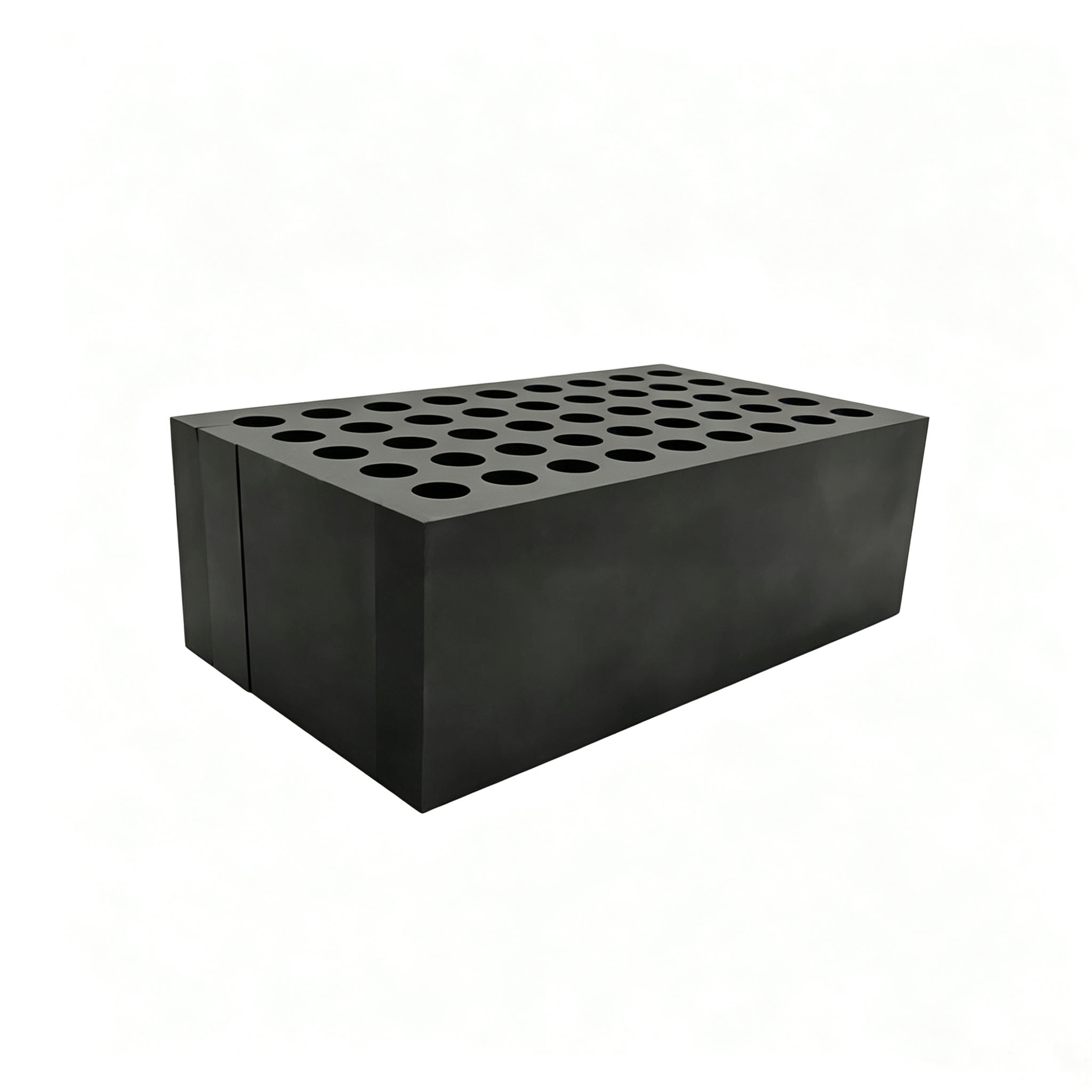 Rectangle matrix multi hole graphite block mold, high purity graphite sintering die for various size diamond cutting segments