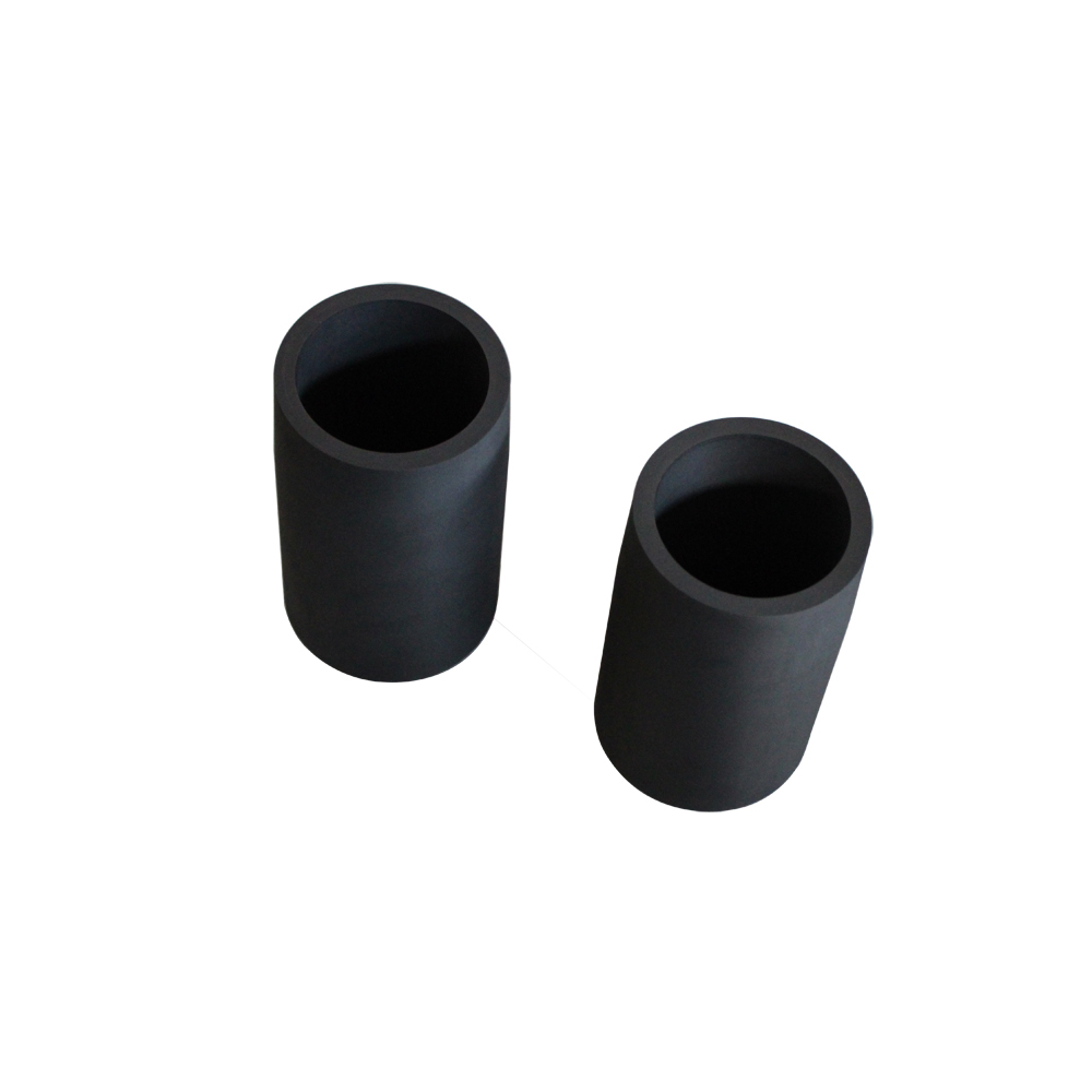 Two flat bottom graphite crucibles for melting gold silver and non-ferrous metals