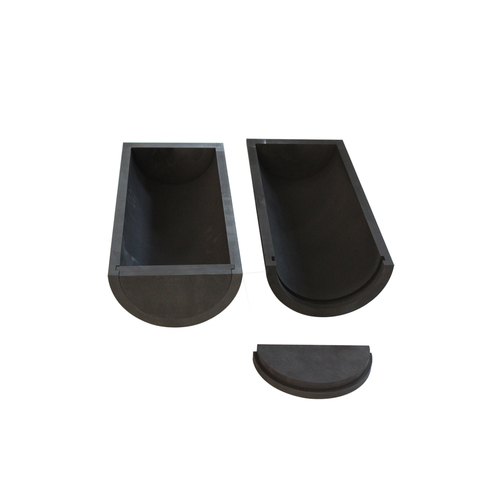 U type graphite boat sintering boat with detachable end plate for vacuum heat treatment