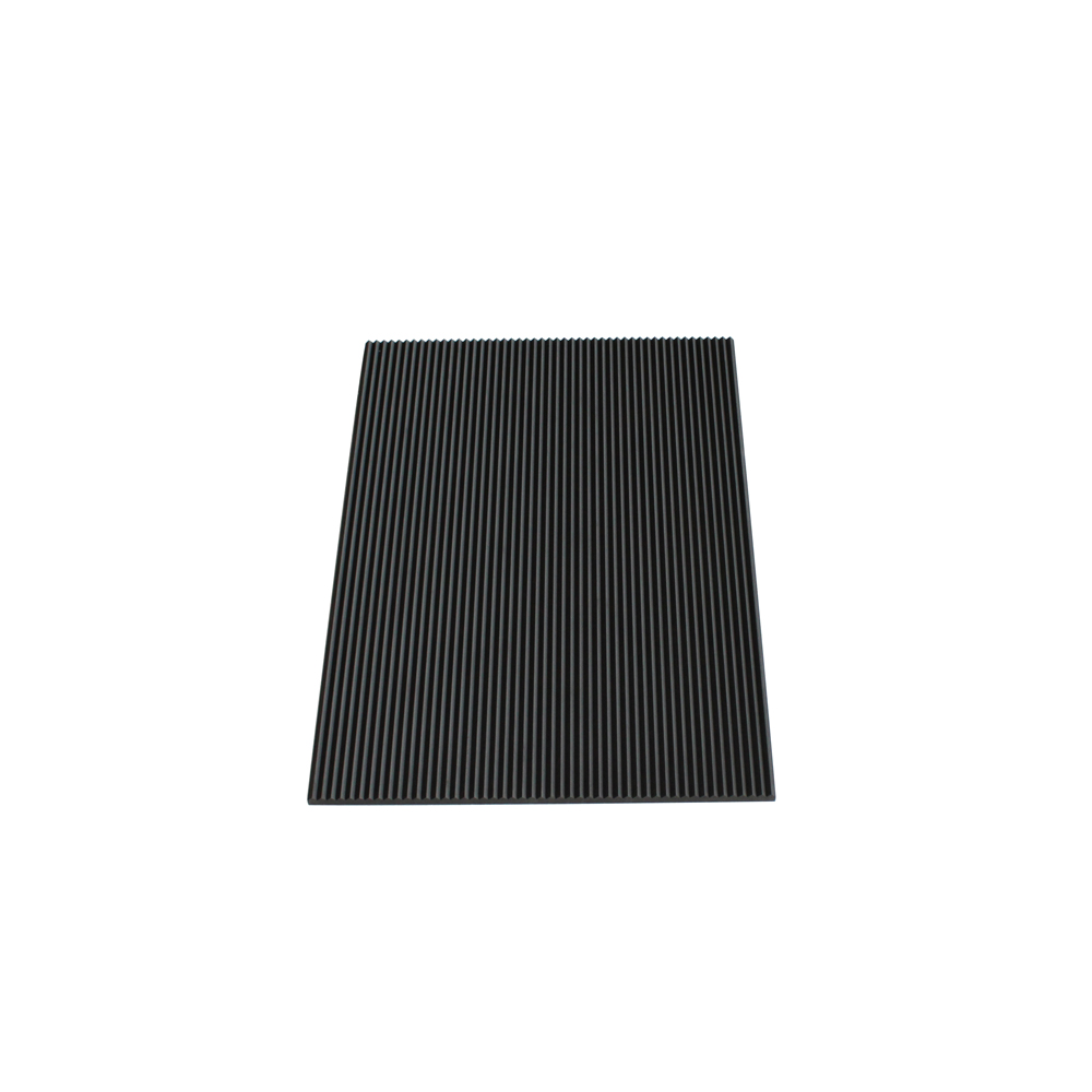 U-slot grooved graphite plate top view for vacuum furnace heat shield and insulation applications