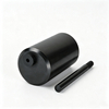 Horizontal placed graphite crucible with end central hole column, small short flat graphite stirring rod for small batch jewelry metal melting