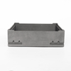 Front view of isostatic graphite sagger highlighting bottom positioning features and smooth outer surfaces machined to tight tolerances for vacuum sintering