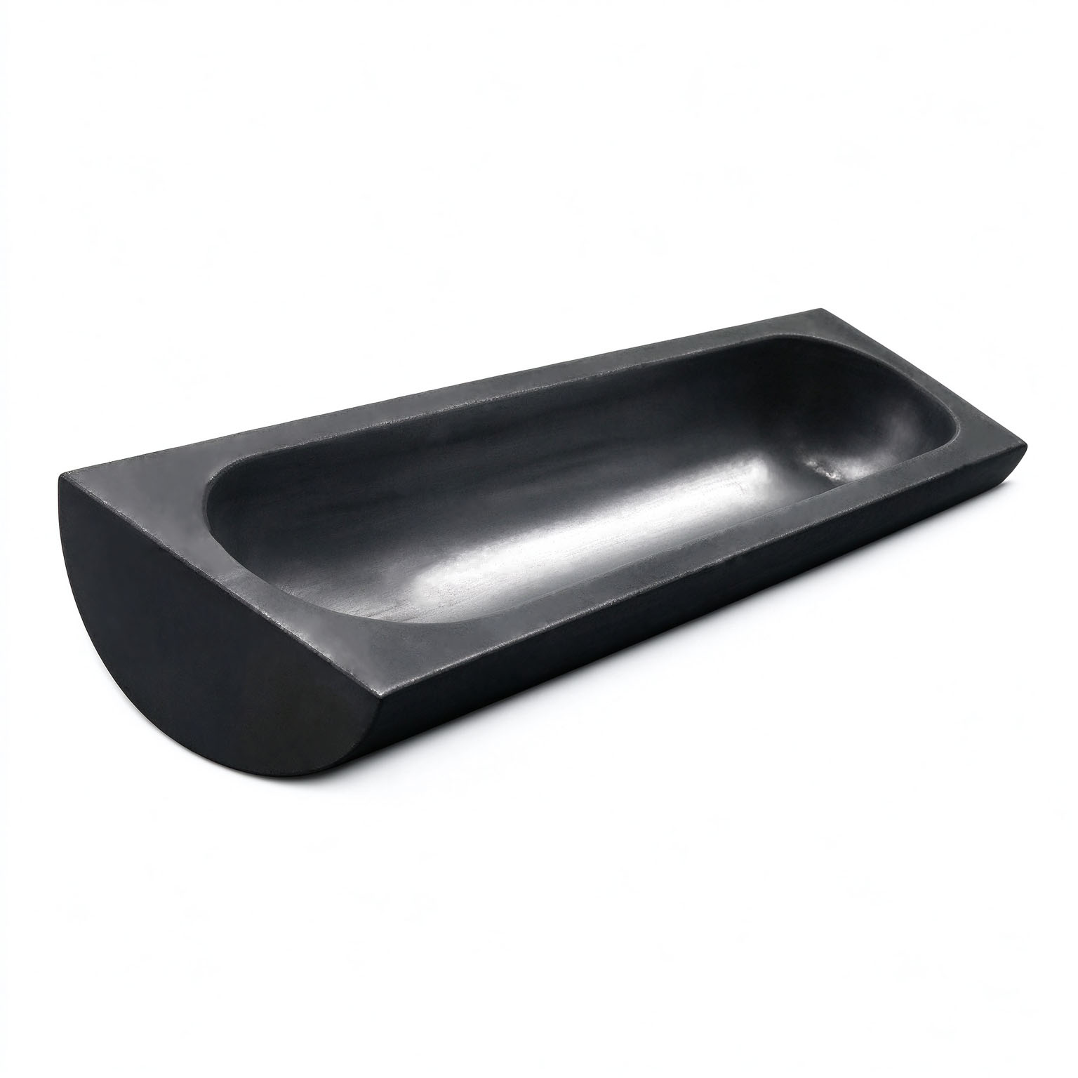 Long semicircular graphite boat smooth inner cavity graphite chute for material sintering