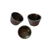 Conical graphite crucibles with flat bottom for easy pouring of molten metals