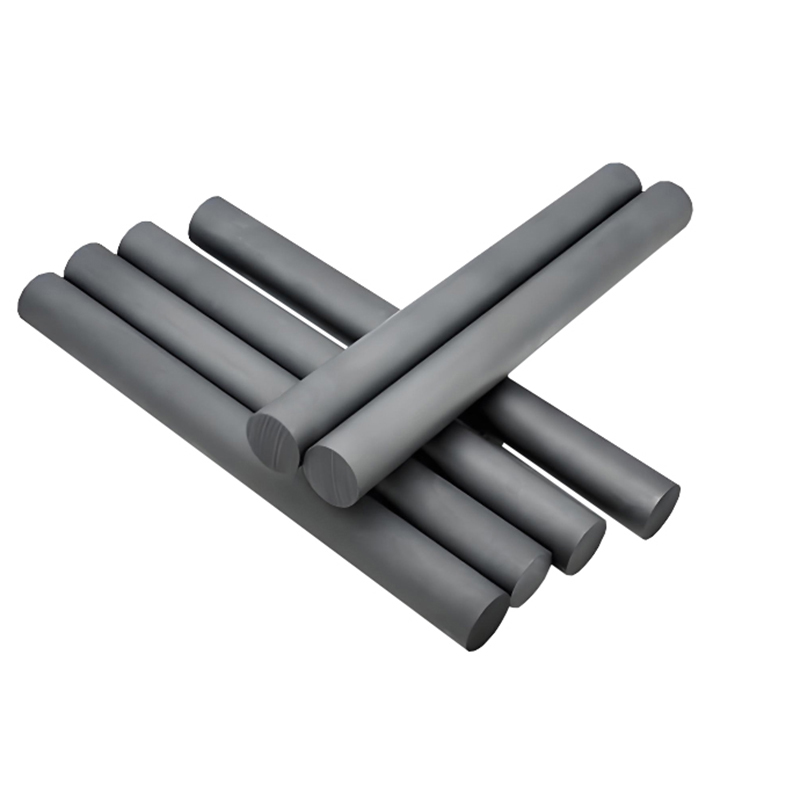 Multi-specification industrial graphite rods cross-stacked display, high-density carbon round bars, graphite rod material for vacuum furnace heating elements, dense end face without pores, flexural strength ≥25MPa