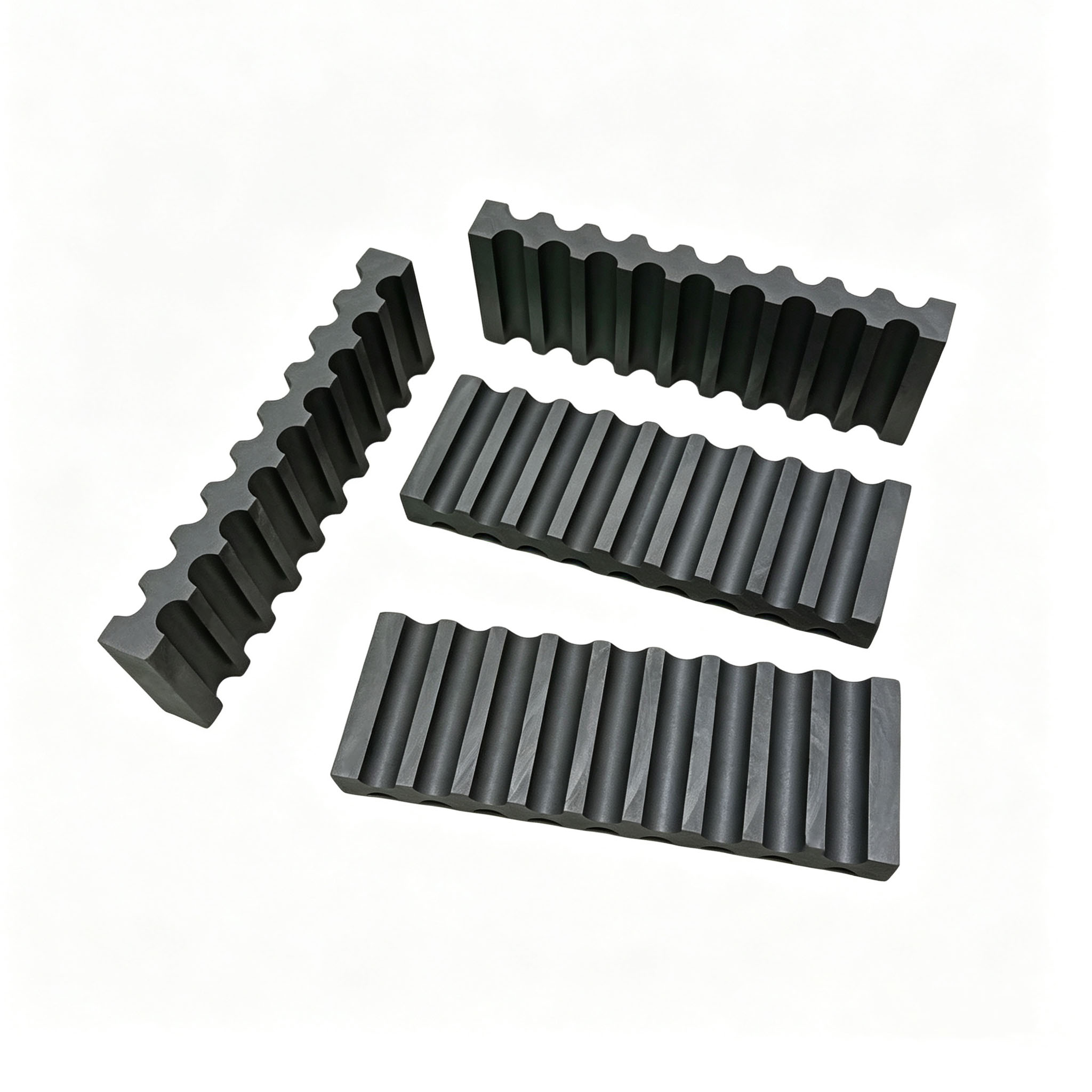 Wave groove split graphite mold strips, fine grain graphite mould for small diamond wire saw beads and tiny stone segments