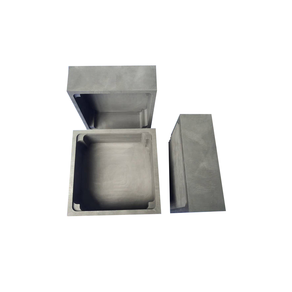Three-piece graphite sagger set including outer box, inner liner tray and flat lid for flexible powder loading in rare metal smelting and ceramic sintering