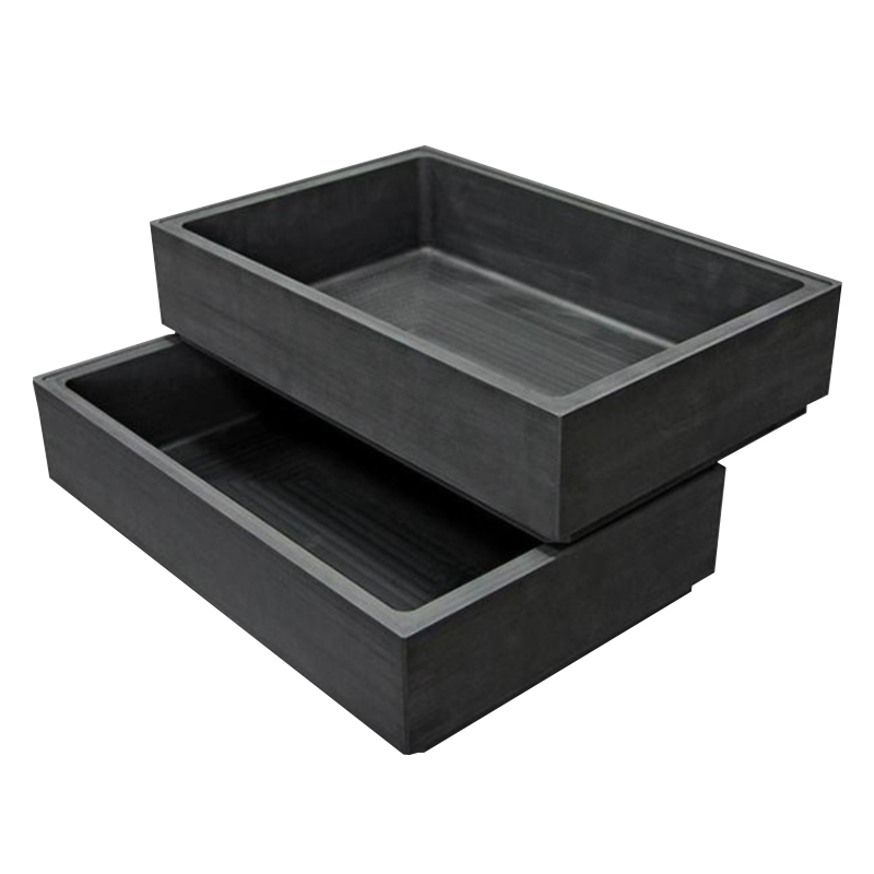 Two stacked shallow graphite trays, suitable for sintering thin materials or small components in controlled atmospheres