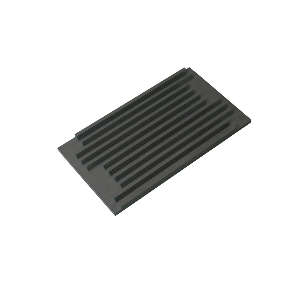 Small custom grooved graphite plate for precision semiconductor equipment components