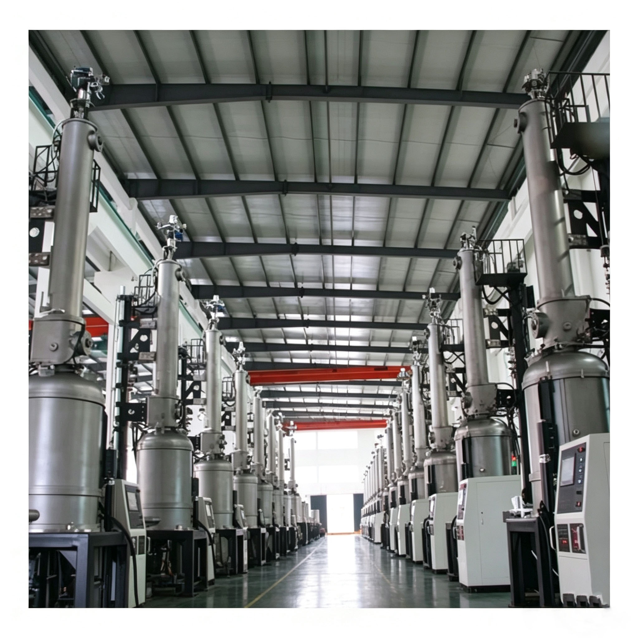 Mass monocrystalline silicon pulling furnace workshop, graphite support rod for crucible lifting transmission