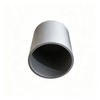 Graphite crucible side view showing wall thickness, cylindrical industrial smelting crucible profile, thick wall construction for heavy load molten metal capacity, NHD Carbon precision manufacturing