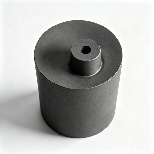 Custom High Purity Graphite Crucible with Top Hole Column for Gold Silver Platinum Precious Metal Melting Casting Semiconductor Industry