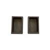 Small graphite boat pair for laboratory and precious metal melting, compact rectangular carbon molds for gold silver platinum casting