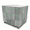 Full pallet of medium grain vibration molded graphite blocks secured with green strapping bands on wooden pallet, ready for bulk shipment export, density 1.62-1.72g/cm³