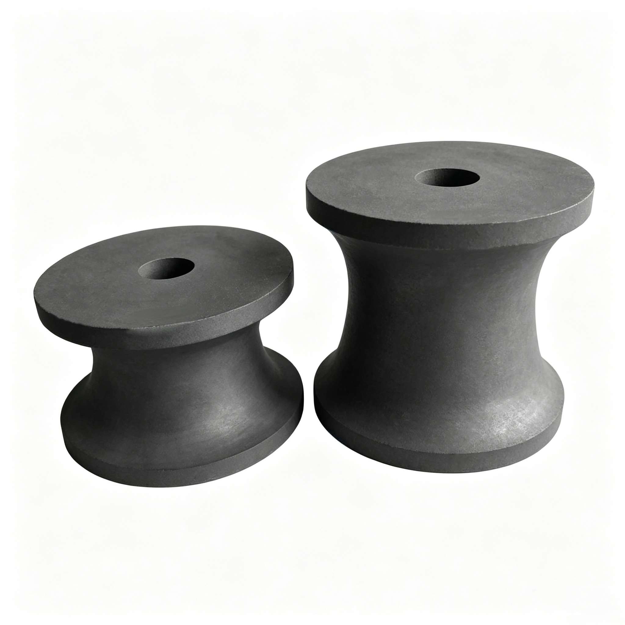 Custom size range graphite cluster wheels from 50mm to 500mm outer diameter, scalable dimensions adapted to various glass fiber spinning machine specifications