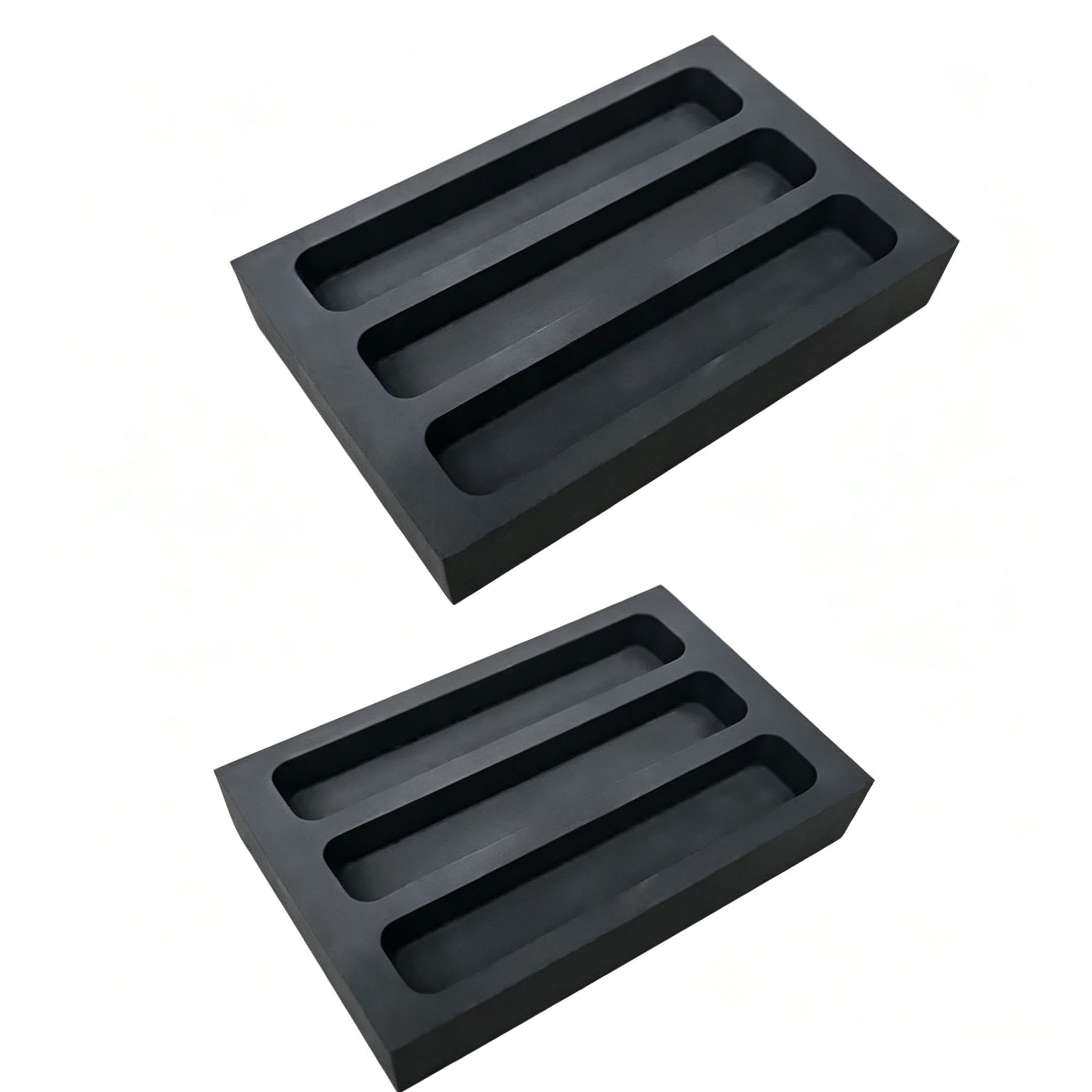 Small size 3 slot graphite ingot mold for jewelry gold bar casting