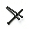 Three matte black integrated round head graphite support rod, standard graphite support bar for heat treatment furnace