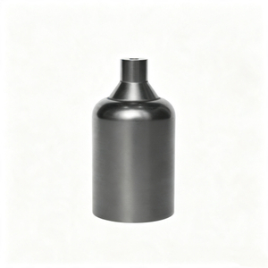 One-piece molded taper neck graphite crucible with central discharge hole, high temperature resistant graphite melting pot for jewelry casting and metal refining