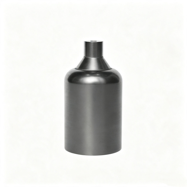 One-piece molded taper neck graphite crucible with central discharge hole, high temperature resistant graphite melting pot for jewelry casting and metal refining