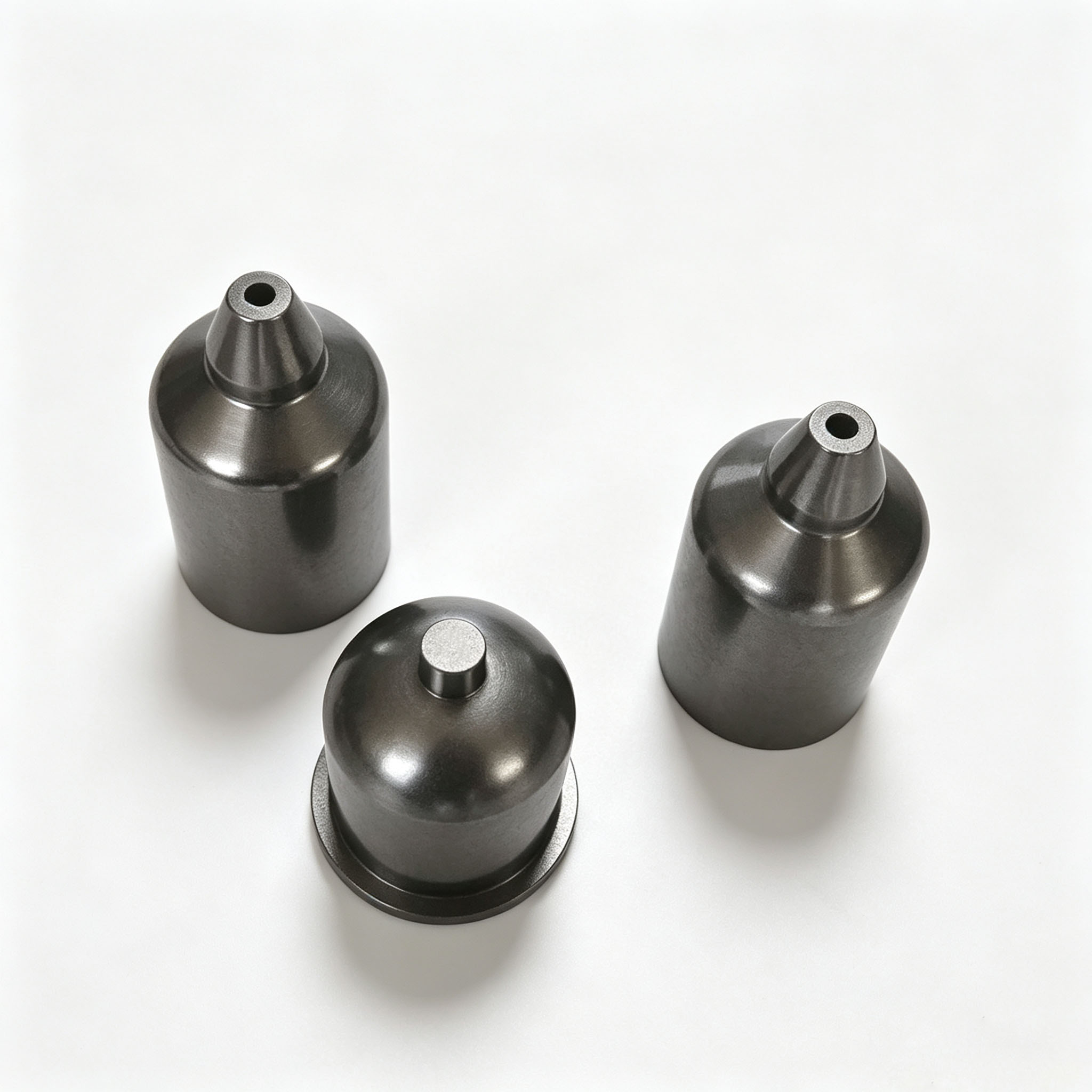 ODM Custom Irregular Graphite Crucible With Center Discharge Hole, Different Taper Spout Graphite Pots For Lab And Industrial Furnace