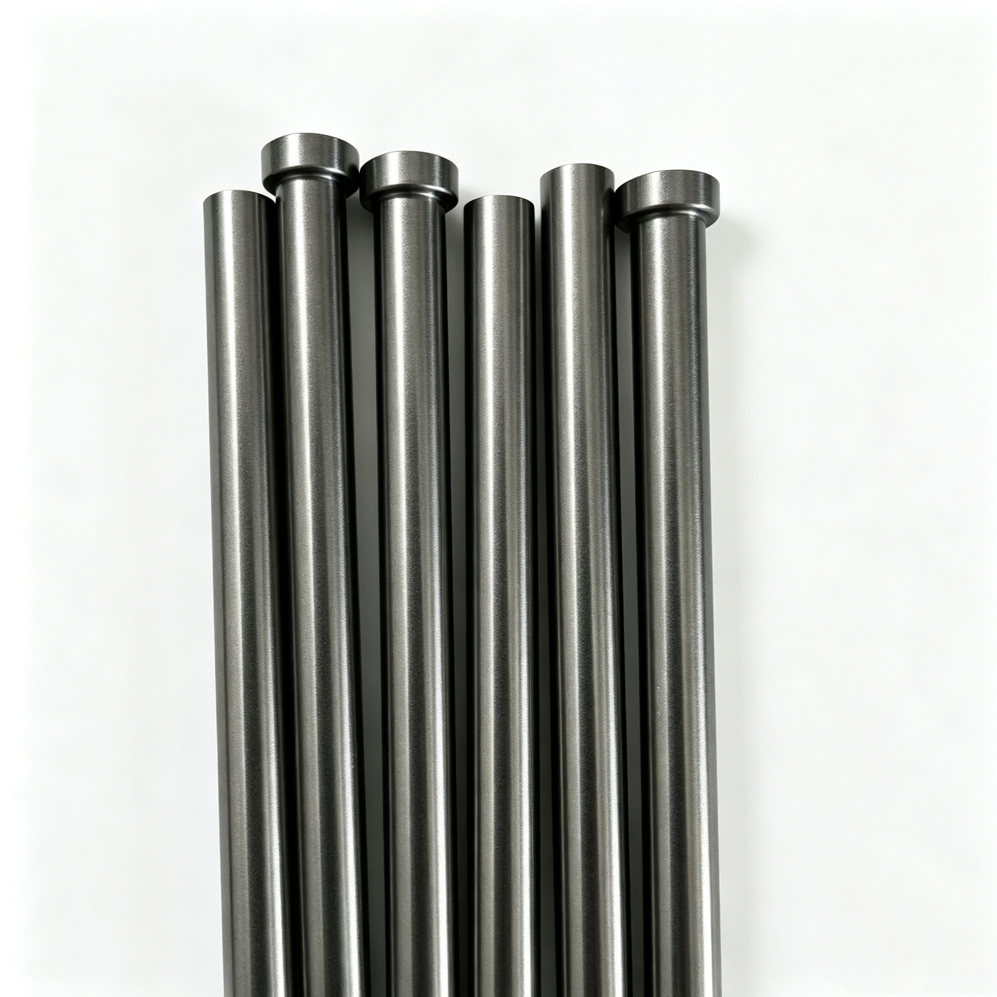 Six mirror finish integrated round head graphite support rod, high purity graphite furnace support bar