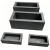 Custom machined graphite boats in multiple sizes for metallurgy and casting, high-density carbon containers for molten metal processing