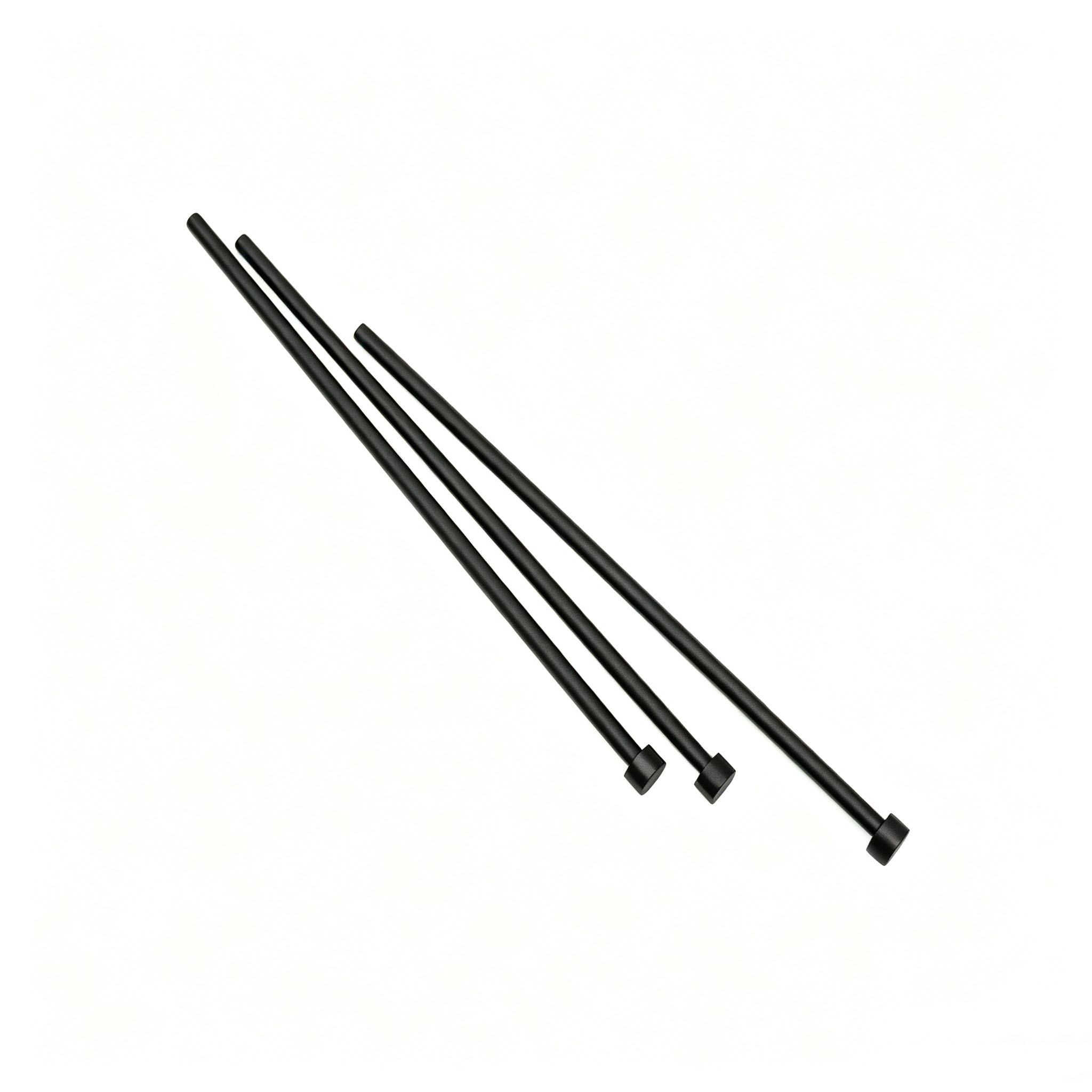 Black matte integrated head graphite support rod, custom length graphite carrier shaft for vacuum sinter furnace
