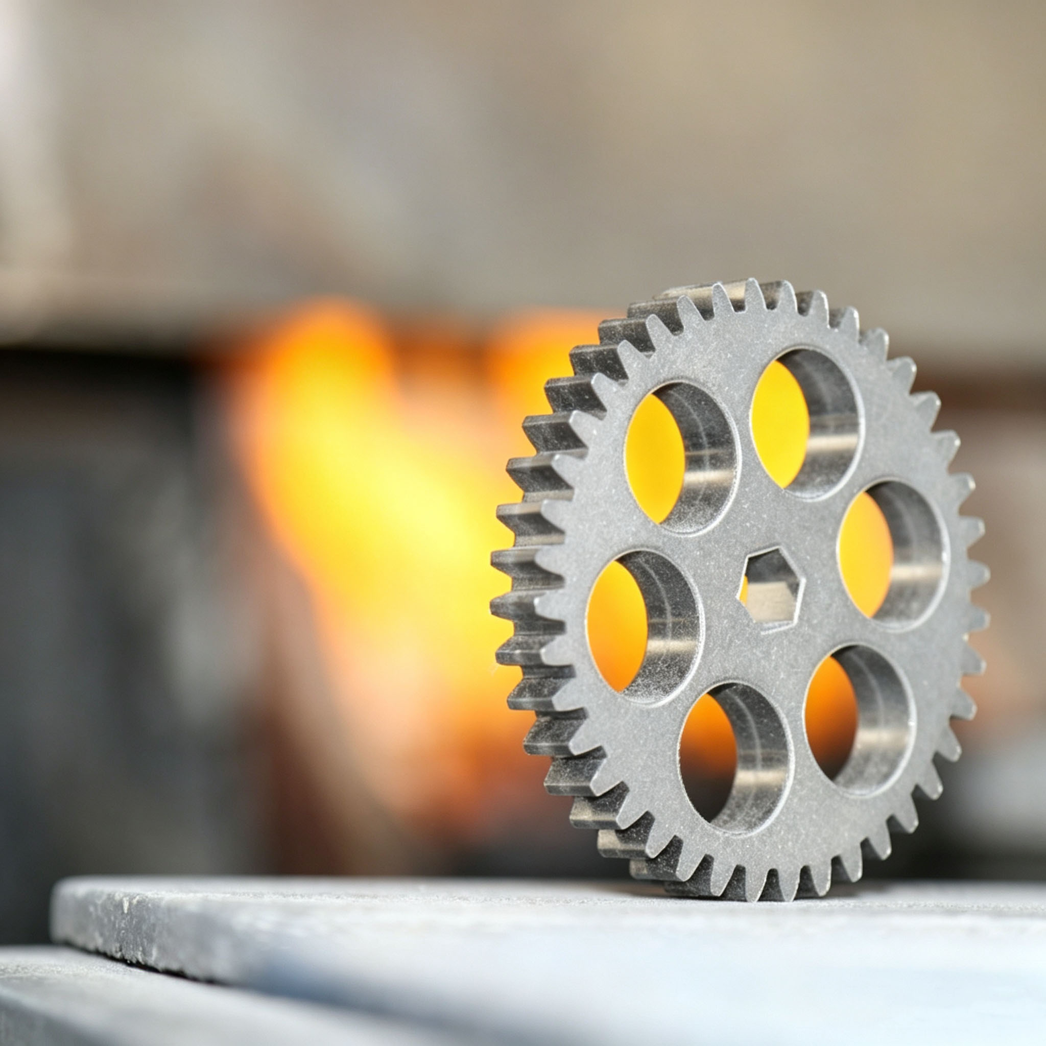 Tungsten carbide powder sintering process using Ningheda perforated graphite disc tray, precision gear workpiece on graphite sintering plate in high-temperature furnace, cemented carbide manufacturing