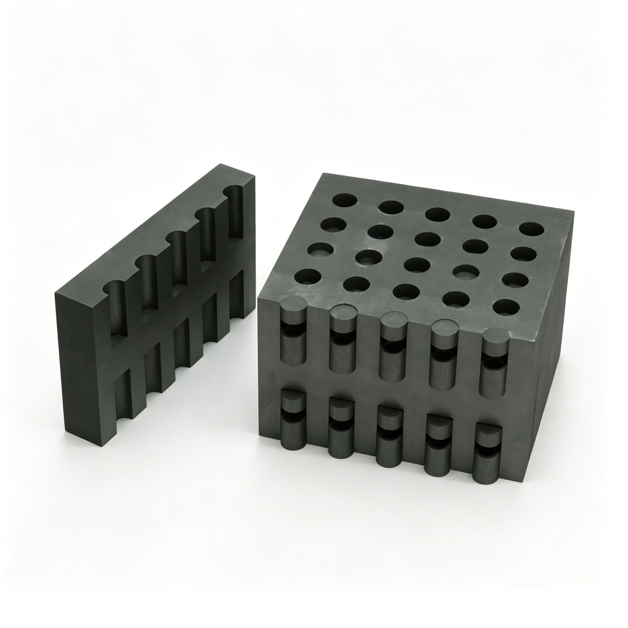 Complete set graphite mold kit including main mold block, graphite punch and positioning strips, full accessories for diamond segment sintering
