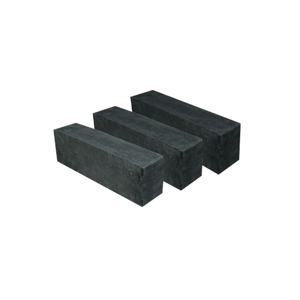 Three medium grain graphite long bars with 2.0mm particle size, vibration molded with density 1.62-1.68g/cm³, suitable for metallurgical crucibles and high temperature furnace components