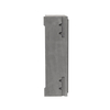 Bottom view of graphite sagger featuring dual symmetrical positioning bosses and grooves for precise alignment with furnace fixtures and adjacent saggers